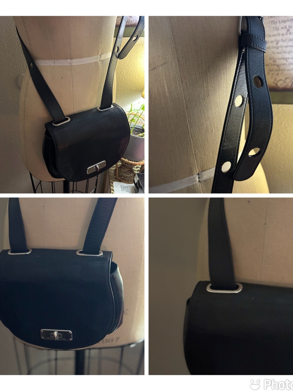 Marc by Marc Jacobs Black Leather Crossbody with Silver-Tone Hardware